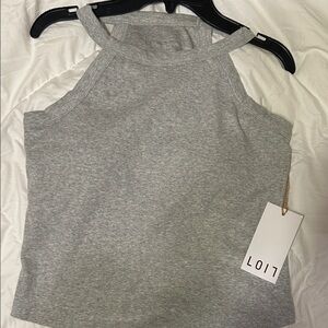 Elegant Gray Women's Halter Top